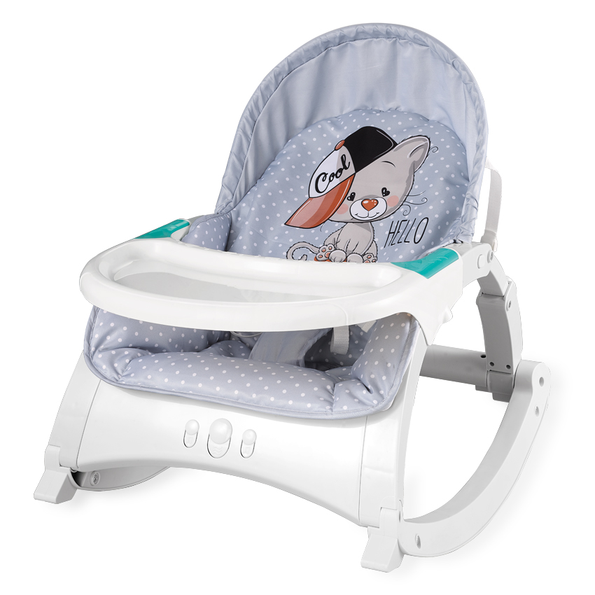 Крісло-гойдалка 3в1 Alex with table Grey Cool Cat Крісло-гойдалка 3в1 Alex with table Grey Cool Cat