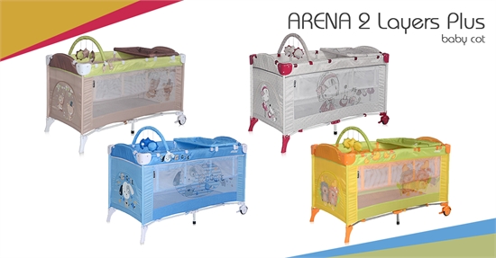 Детская кроватка-манеж ARENA 2 уровня Plus от Lorelli