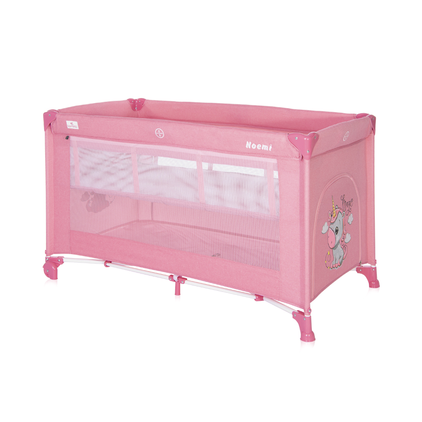 Ліжко - манеж Noemi 2 Layers Rose Velvet Unicorn