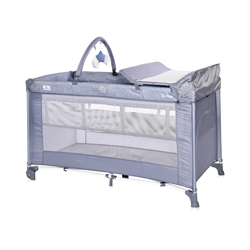 Ліжко-манеж Torino 2 Layer Plus Silver Blue