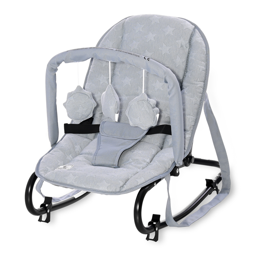 Крісло-гойдалка Eliza Luxe Silver Blue Stars