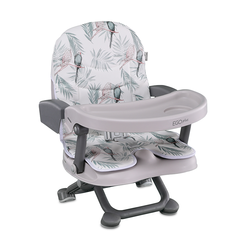 Стільчик для годування 2в1 Ego Plus Grey Parrots Pu Leather