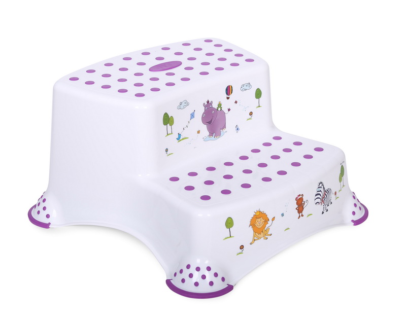 Детская двойная ступенька для ванной Hippo White