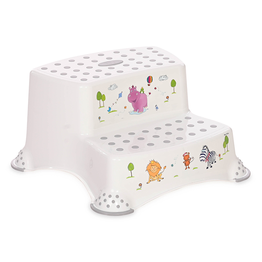 Детская двойная ступенька для ванной Hippo White Grey Детская двойная ступенька для ванной Hippo White Grey