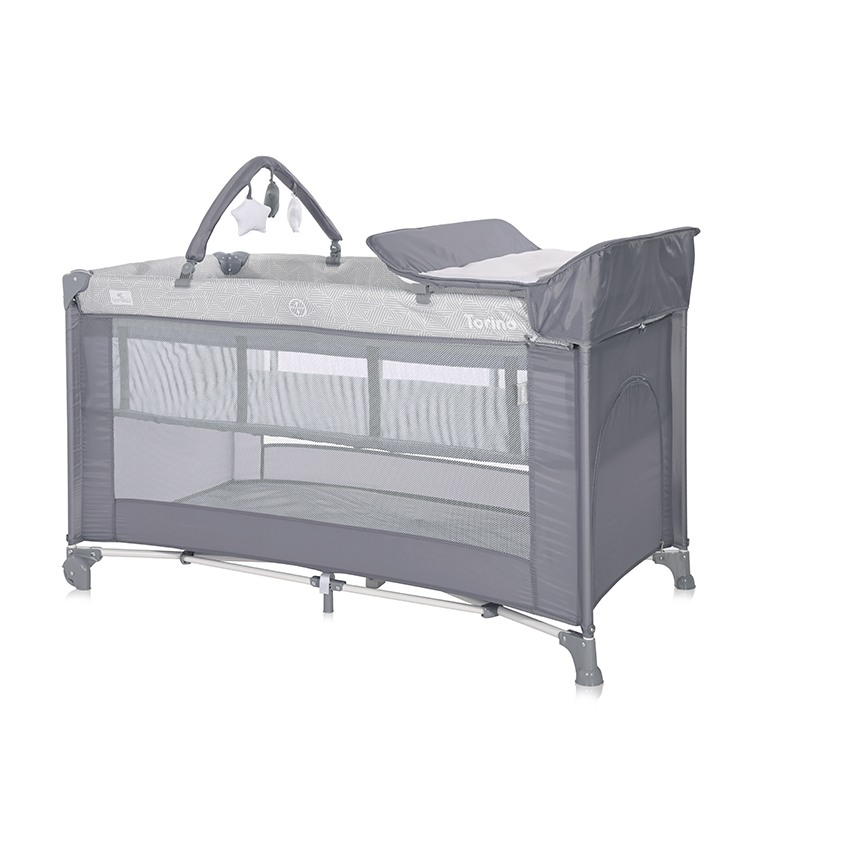 Кровать - Манеж Torino 2 Layer Plus Grey Striped Elements