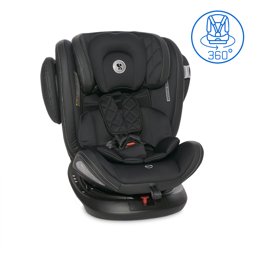 Автокресло-ребордер Aviator Isofix 0-36 кг Black