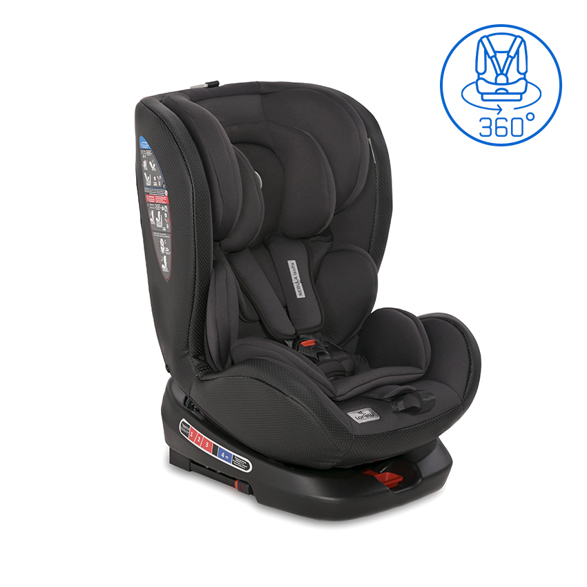 Автокресло-ребордер Nebula Isofix 0-36 кг Black Leather