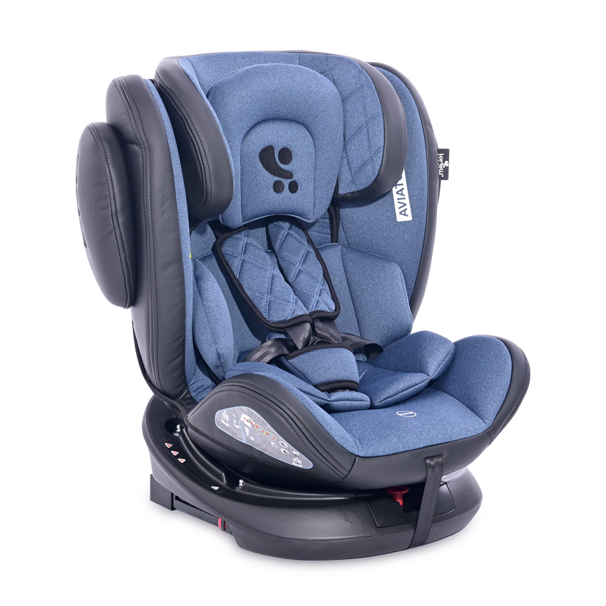 Автокресло-ребордер Aviator Isofix 0-36 kg Black&Blue
