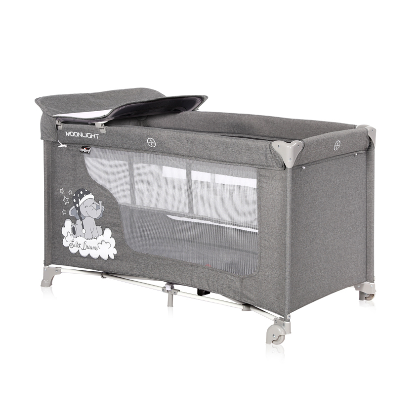 Кровать-манеж Moonlight 2L Grey Luxe