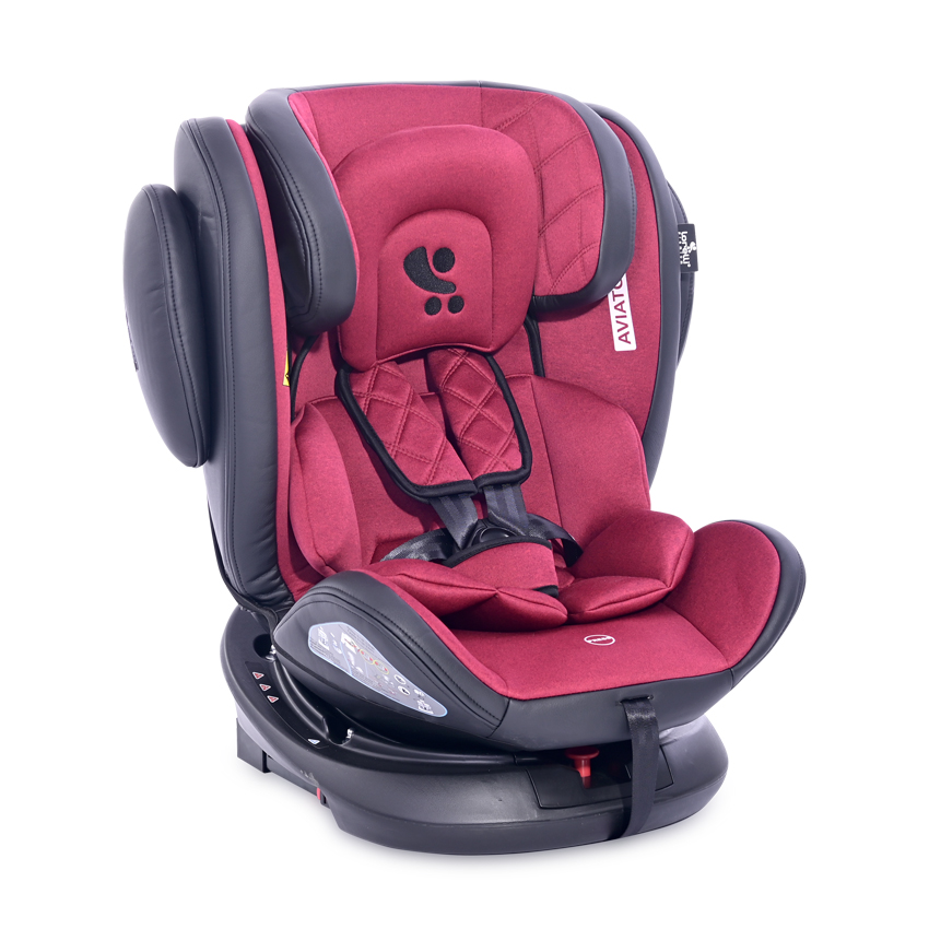 Автокрісло-ребордер Aviator Isofix 0-36 kg Black&Red