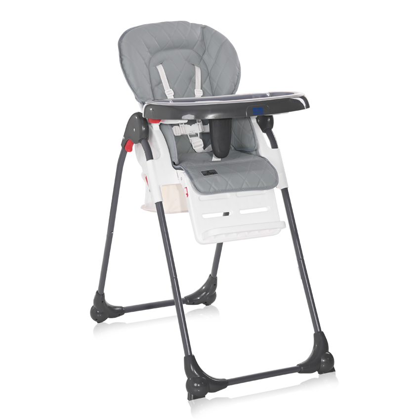 Стільчик для годування Dulce Silver Blue Leather