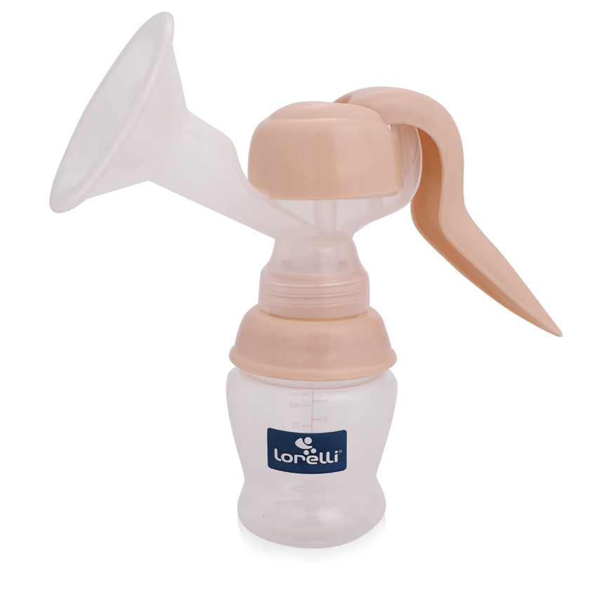 Ручной молокоотсос Lorelli с бутылкой 120 мл Beige