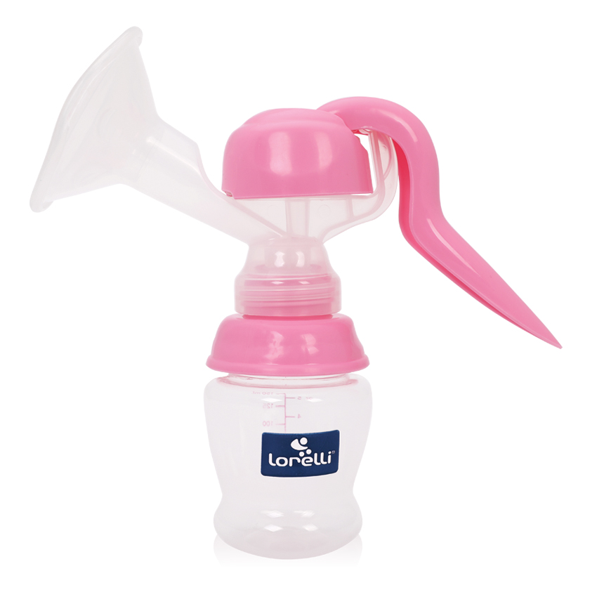 Ручной молокоотсос Lorelli с бутылкой 120 мл Pink