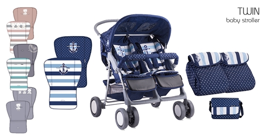 Детская коляска TWIN  Lorelli - обзор