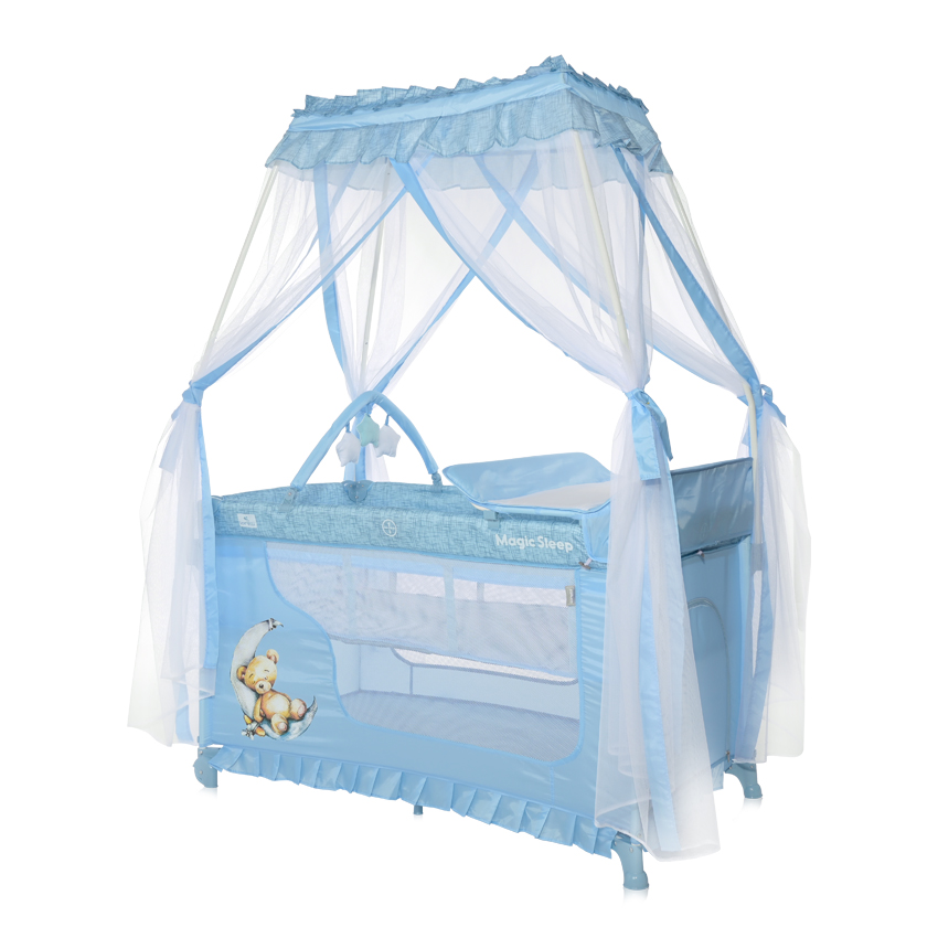 Кровать - манеж с балдахином Magic Sleep Blue Moon Sleeping Bear