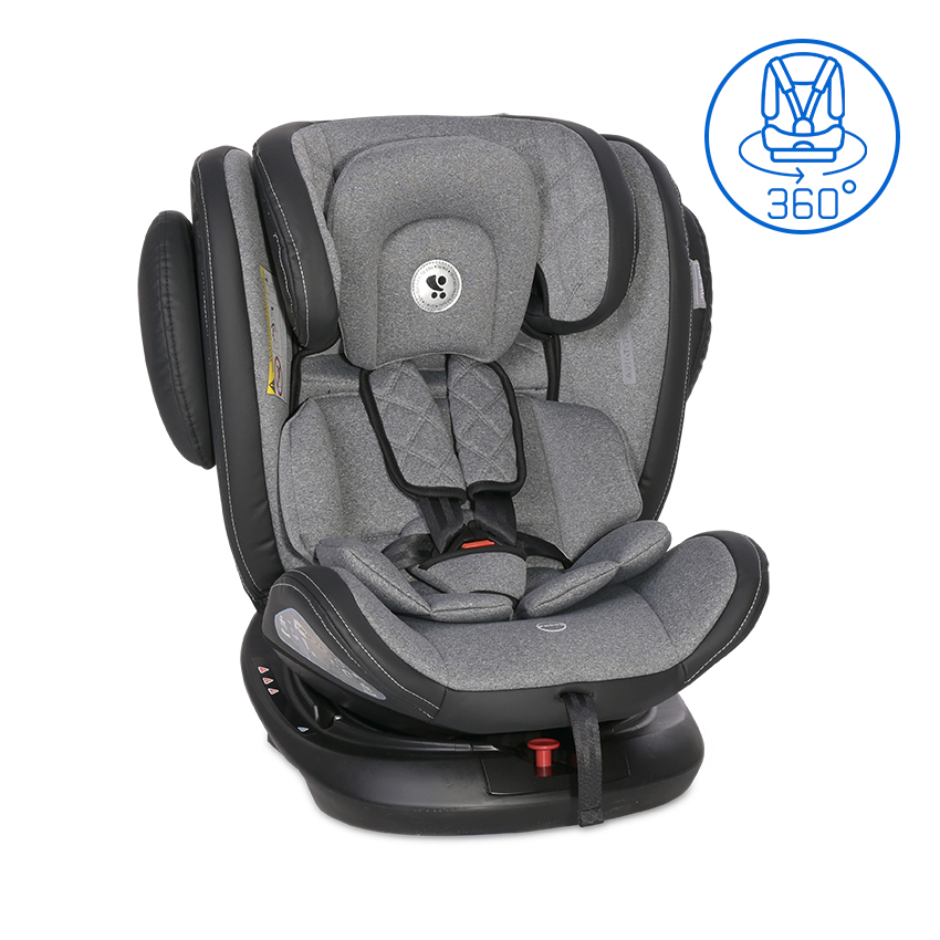 Автокресло-ребордер Aviator Isofix 0-36 кг Black&Light Grey