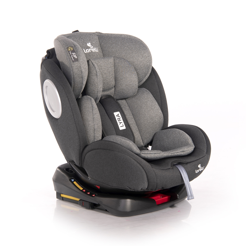 Автокресло-ребордер Lyra Isofix 0-36 kg Black&Grey