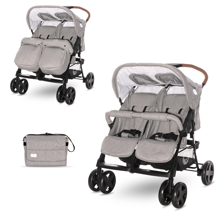 Коляска для двійні Twin Steel Grey + сумка Коляска для двійні Twin Steel Grey + сумка